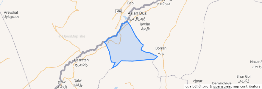 Mapa de ubicacion de دهستان گرمادوزشرقی.