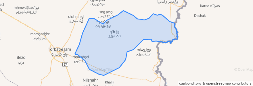 Mapa de ubicacion de دهستان گل بانو.