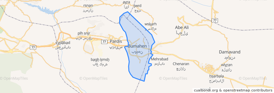 Mapa de ubicacion de دهستان گلخندان.