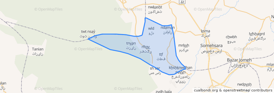 Mapa de ubicacion de دهستان گوراب زرمیخ.