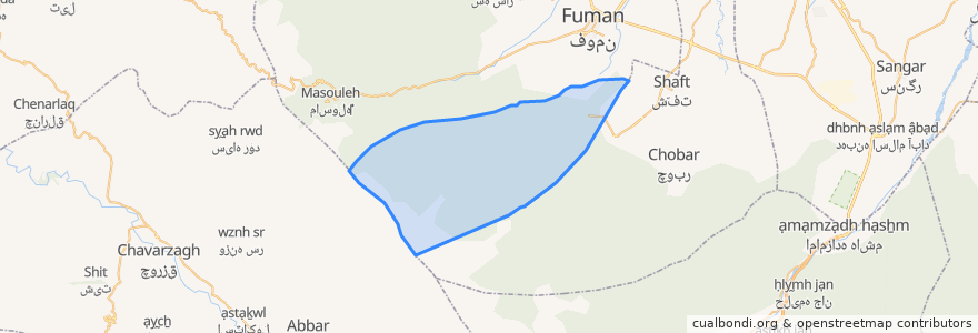 Mapa de ubicacion de دهستان گوراب پس.