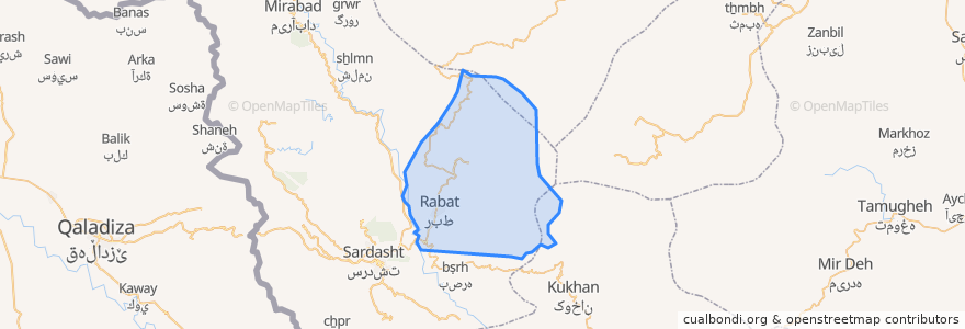 Mapa de ubicacion de دهستان گورک سردشت.