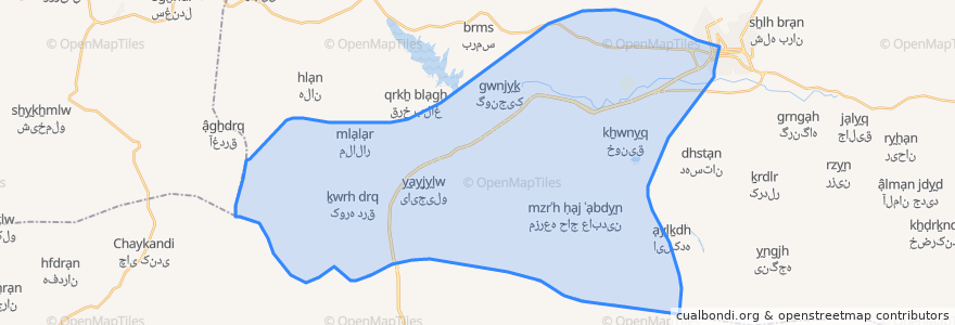 Mapa de ubicacion de دهستان گویجه بل.