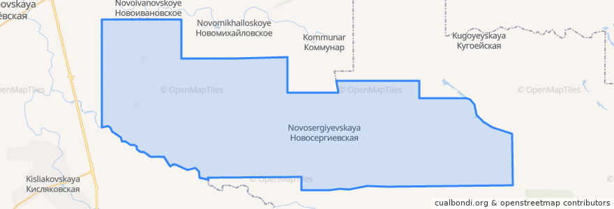 Mapa de ubicacion de Новосергиевское сельское поселение.