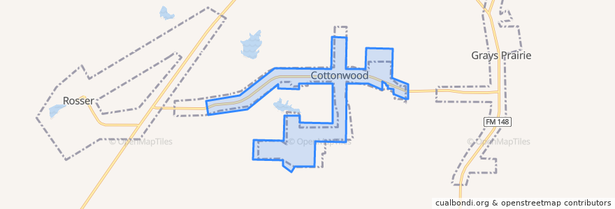 Mapa de ubicacion de Cottonwood.