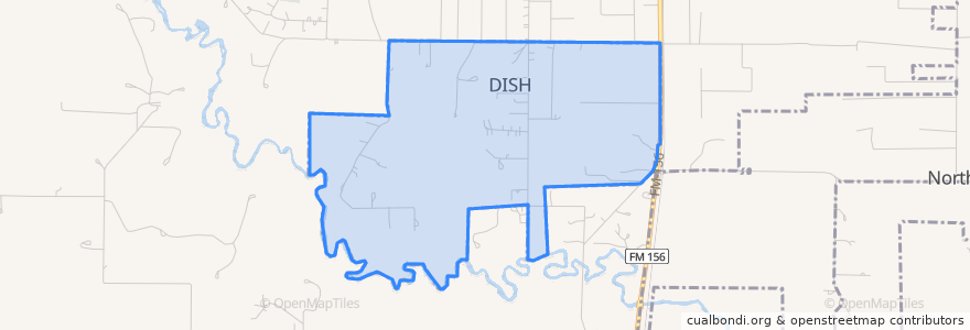 Mapa de ubicacion de DISH.