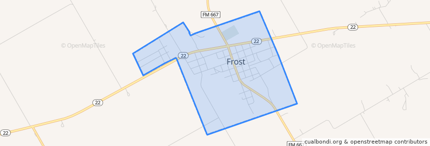 Mapa de ubicacion de Frost.