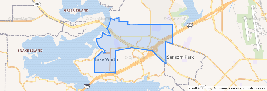 Mapa de ubicacion de Lake Worth.