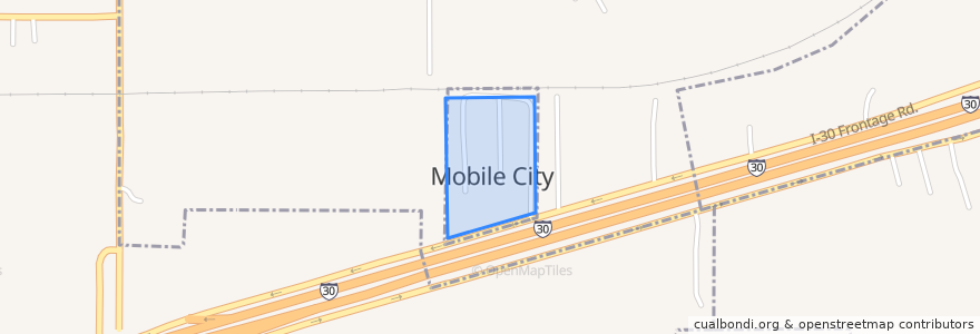 Mapa de ubicacion de Mobile City.