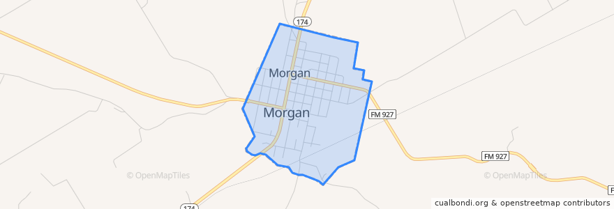 Mapa de ubicacion de Morgan.
