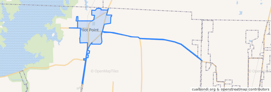 Mapa de ubicacion de Pilot Point.