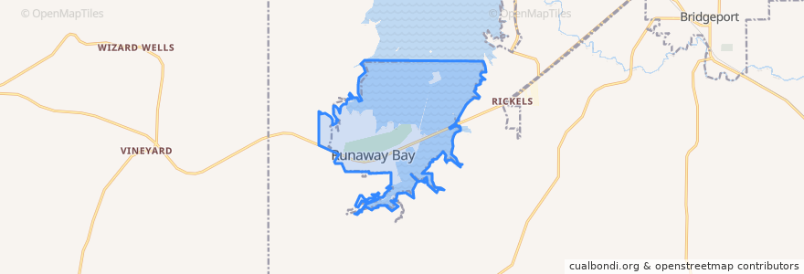 Mapa de ubicacion de Runaway Bay.