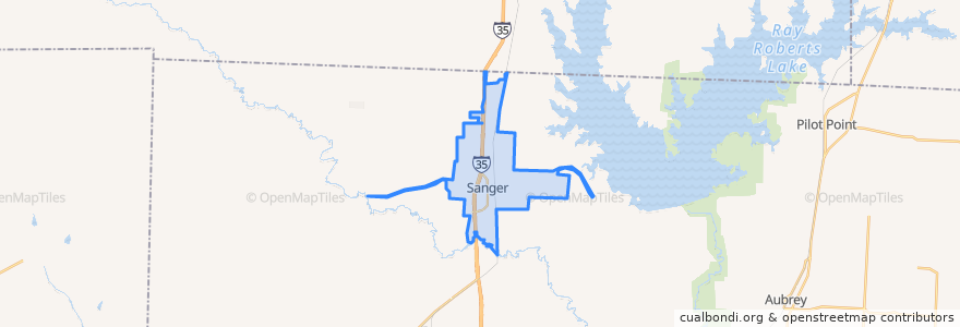 Mapa de ubicacion de Sanger.