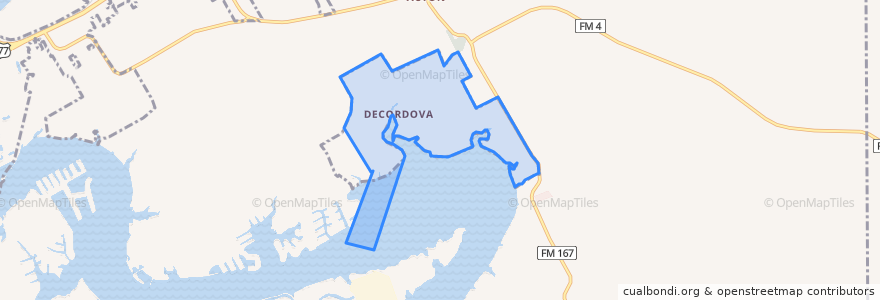 Mapa de ubicacion de DeCordova.
