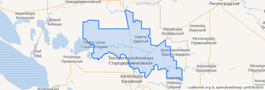 Mapa de ubicacion de Стародеревянковское сельское поселение.