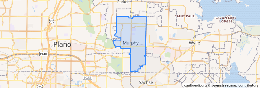 Mapa de ubicacion de Murphy.