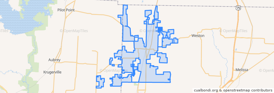 Mapa de ubicacion de Celina.