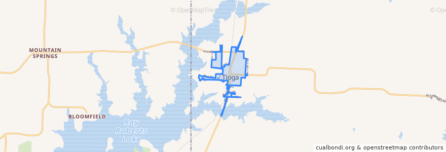 Mapa de ubicacion de Tioga.