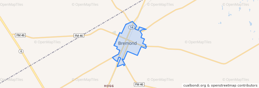 Mapa de ubicacion de Bremond.