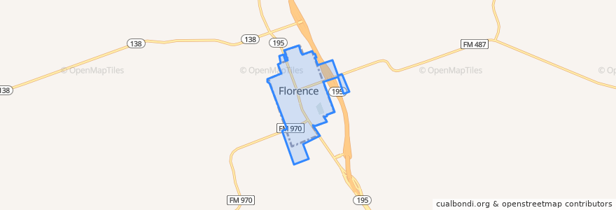 Mapa de ubicacion de Florence.