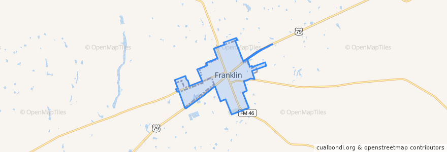 Mapa de ubicacion de Franklin.