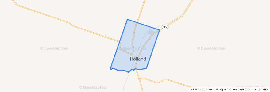 Mapa de ubicacion de Holland.