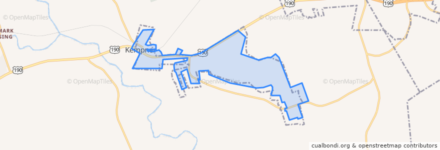 Mapa de ubicacion de Kempner.