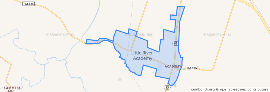 Mapa de ubicacion de Little River-Academy.