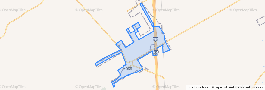 Mapa de ubicacion de Ross.