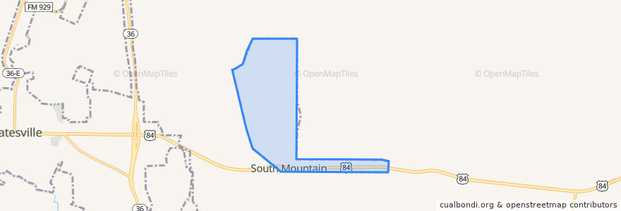 Mapa de ubicacion de South Mountain.