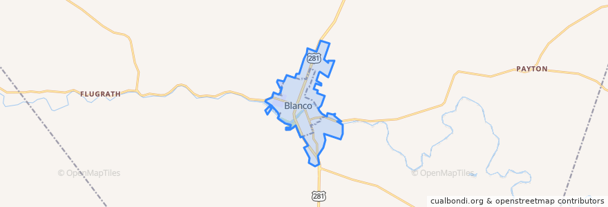 Mapa de ubicacion de Blanco.