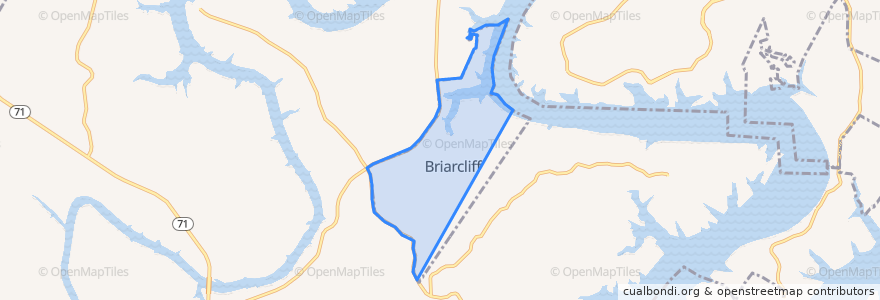 Mapa de ubicacion de Briarcliff.