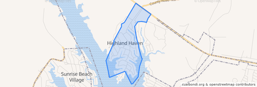 Mapa de ubicacion de Highland Haven.