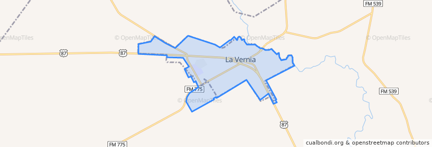 Mapa de ubicacion de La Vernia.