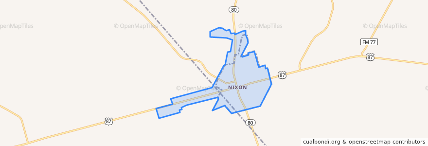 Mapa de ubicacion de Nixon.