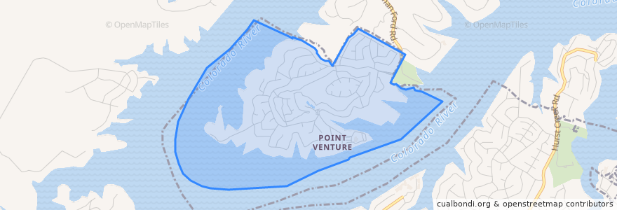 Mapa de ubicacion de Point Venture.