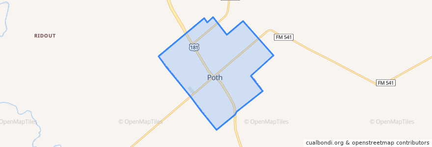 Mapa de ubicacion de Poth.