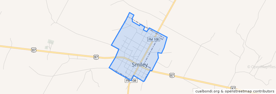 Mapa de ubicacion de Smiley.