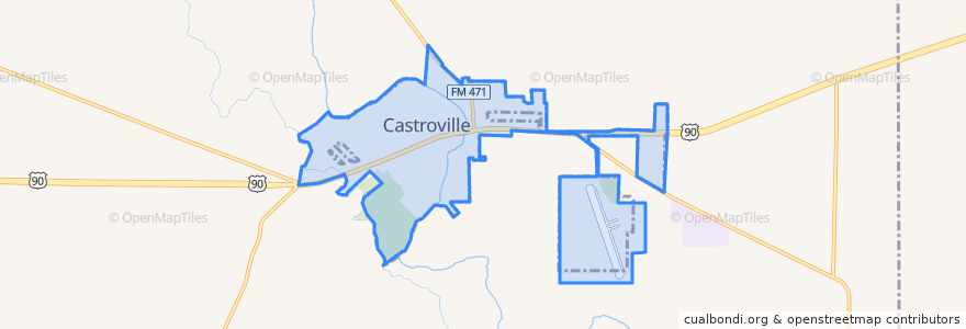 Mapa de ubicacion de Castroville.