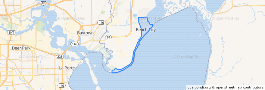Mapa de ubicacion de Beach City.
