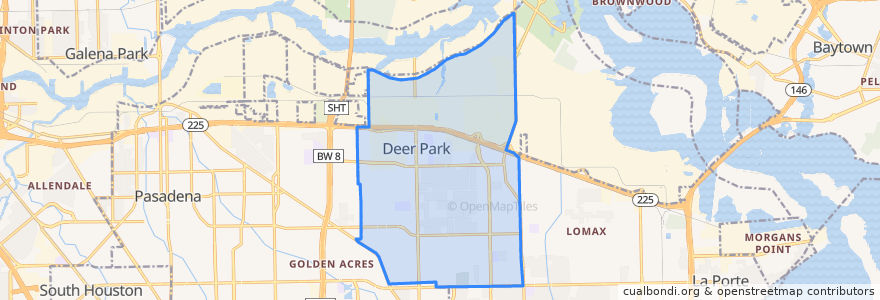 Mapa de ubicacion de Deer Park.