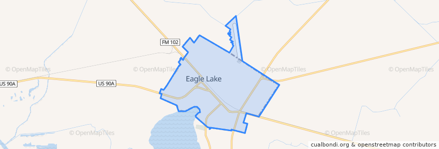 Mapa de ubicacion de Eagle Lake.