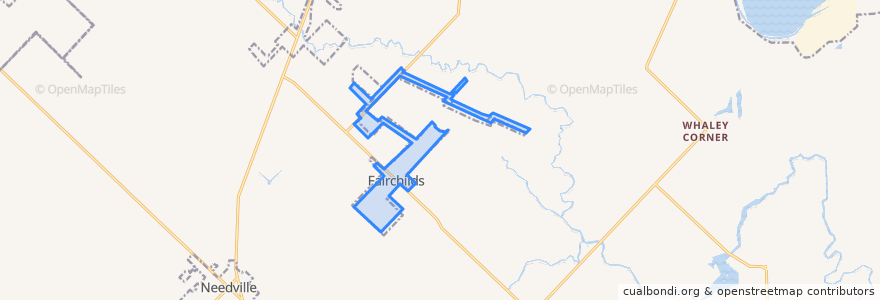 Mapa de ubicacion de Fairchilds.