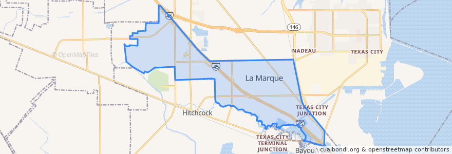 Mapa de ubicacion de La Marque.