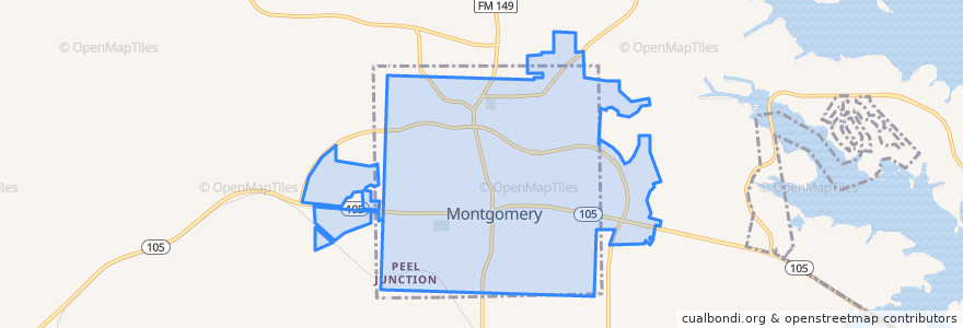 Mapa de ubicacion de Montgomery.