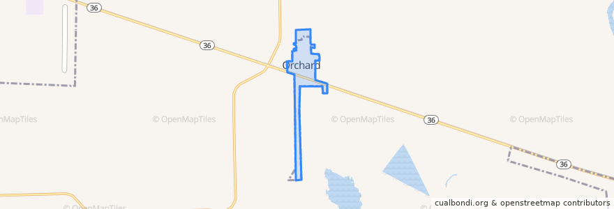 Mapa de ubicacion de Orchard.