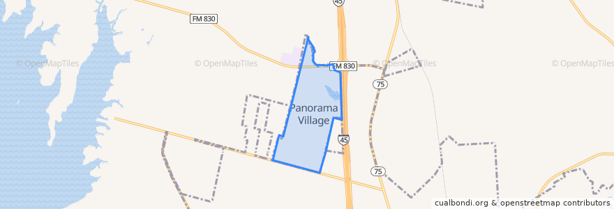 Mapa de ubicacion de Panorama Village.