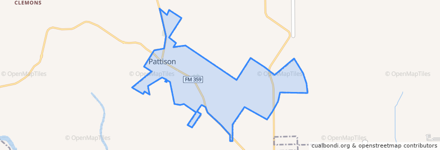 Mapa de ubicacion de Pattison.
