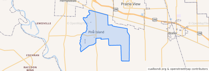 Mapa de ubicacion de Pine Island.