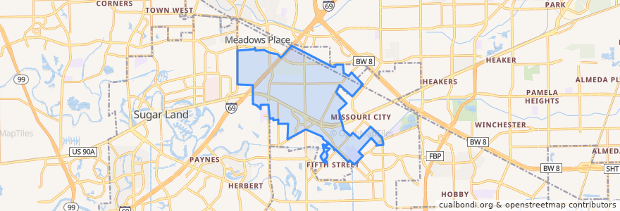 Mapa de ubicacion de Stafford.